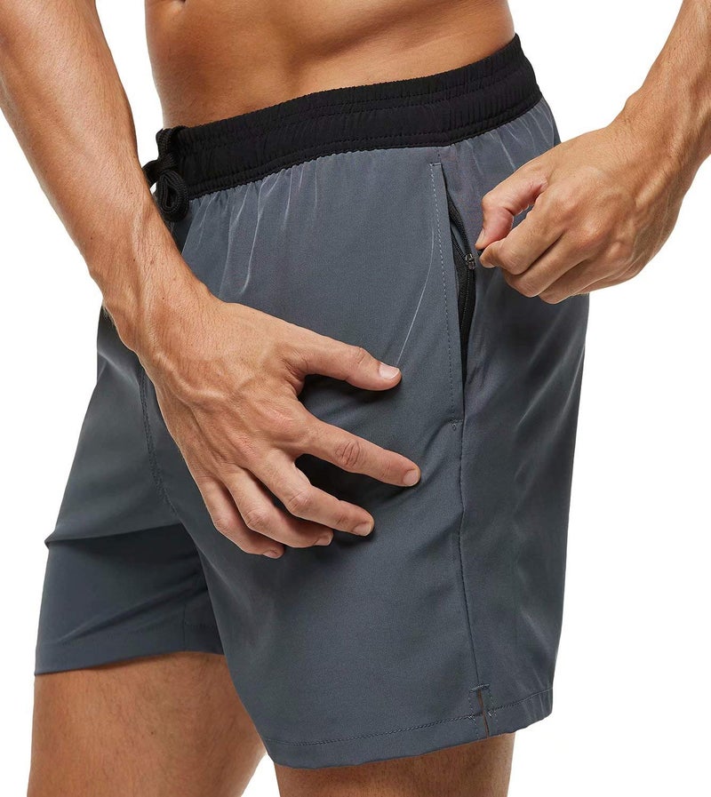 Tyhengta Mens Swim Trunks Quick Dry Stretch Shorts with Zipper Pockets and Mesh Lining Navy 32 - Image 5
